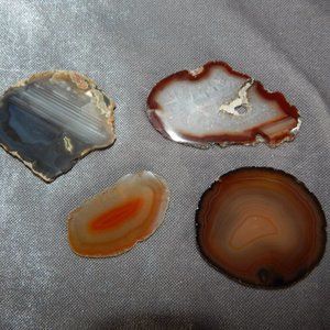 Set of Polished Brazilian Agate Slices